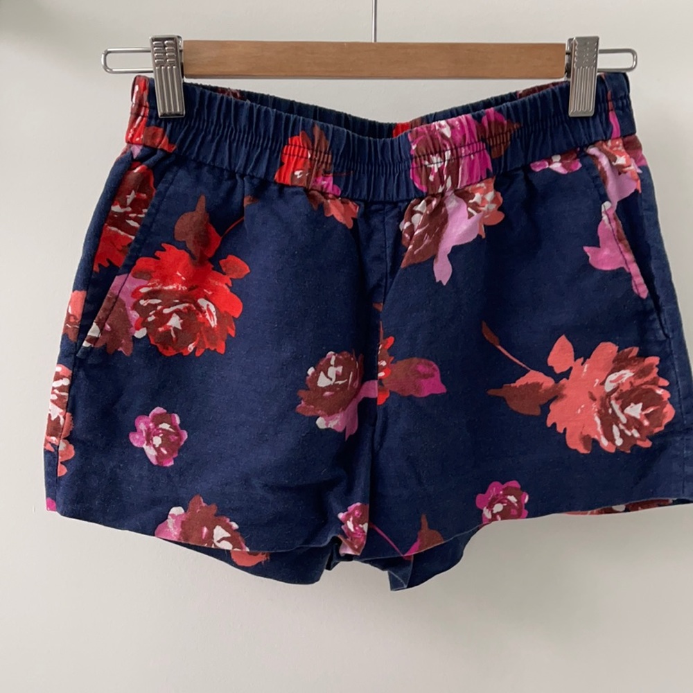 J. Crew floral cotton shorts